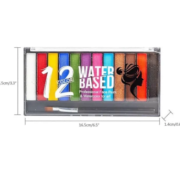 12 Färger Världscupen Halloween Smink Ansiktsfärg Jul Ansiktsfärg> Smink