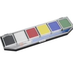 6 Färgers Ansikts- och Kroppsfärgset Vattenlöslig Säker Högpigmenterad Halloween Makeup 60g><noscript><img width=
