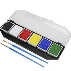6 Färgers Ansikts- och Kroppsfärgset Vattenlöslig Säker Högpigmenterad Halloween Makeup 60g><noscript><img width=