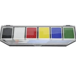 6 Färgers Ansikts- och Kroppsfärgset Vattenlöslig Säker Högpigmenterad Halloween Makeup 60g><noscript><img width=