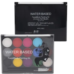 15 Färgers Ansikts- och Kroppsfärgset Giftfri Vattenlöslig Sminkverktyg> Smink