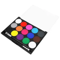 15 Färgers Ansikts- och Kroppsfärgset Giftfri Vattenlöslig Sminkverktyg><noscript><img width=