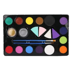 14 Färgers Ansikts- och Kroppsfärg Pigment Set Halloween Smink Cosplay Målningskit> Smink
