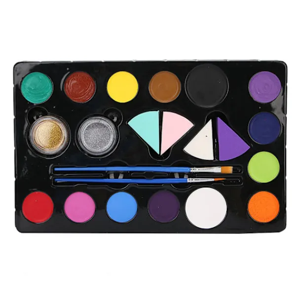 14 Färgers Ansikts- och Kroppsfärg Pigment Set Halloween Smink Cosplay Målningskit> Smink