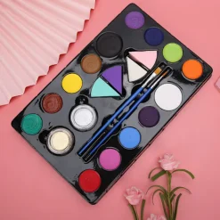 14 Färgers Ansikts- och Kroppsfärg Pigment Set Halloween Smink Cosplay Målningskit><noscript><img width=
