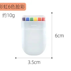 其他 6 färgers regnbågsansiktsfärg Världscupen Europacupen ansiktsmålning 2 st> Smink