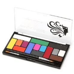 15 Färgers Vattenbaserad Sminkpalett Professionell Kropps- och Ansiktsfärg för Halloween><noscript><img width=