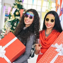 2024 Gott Nytt År Glasögon, 4 st Nyårsfest Glasögon Glasögon för Foto Rekvisita Fancy Nyårsfest Glasögon Ram för Barn Vuxna Nyårsfest Dekoration><noscript><img width=