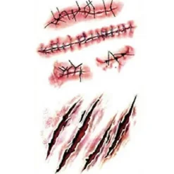 20 Halloween - Sår tatuering / Tatueringsdekaler_yux> Smink