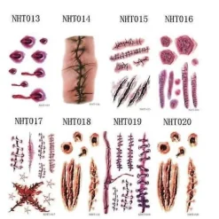 20 Halloween - Sår tatuering / Tatueringsdekaler><noscript><img width=