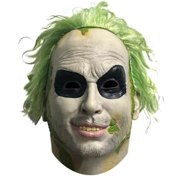 2024 Halloween Beetlejuice Clown Mask Läskig Joker Helhuvudsmask Cosplay Kostym Rekvisita Maskerad-FA-> Masker