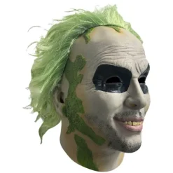 2024 Halloween Beetlejuice Clown Mask Läskig Joker Helhuvudsmask Cosplay Kostym Rekvisita Maskerad-FA-> Masker