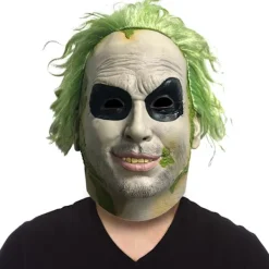 2024 Halloween Beetlejuice Clown Mask Läskig Joker Helhuvudsmask Cosplay Kostym Rekvisita Maskerad-FA-><noscript><img width=