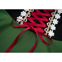 2024 Halloween Öl Tjej Kostym Sexig Maid Klänning för Scenshow & Fester - Grön L><noscript><img width=