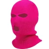 3 hål vinter varm unisex balaclava mask-färg: rosa> Masker