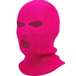 3 hål vinter varm unisex balaclava mask-färg: rosa> Masker