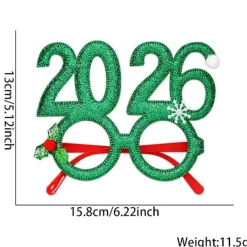 2026 Julglasögon, fotorekvisita barnpresent Nyårsfestdekorationer Julklapp> Tillbehör