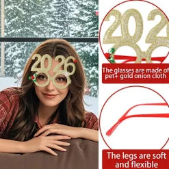 2026 Julglasögon, fotorekvisita barnpresent Nyårsfestdekorationer Julklapp><noscript><img width=