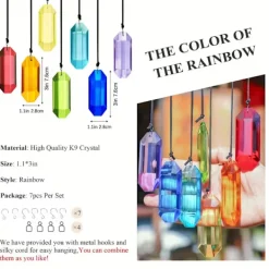 7 Kristall Sol Prism Julgransprydnader><noscript><img width=