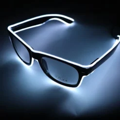 1 Ljus Upp Glasögon, Blå 4 Lägen LED Glasögon EL Tråd Neon Ljus> Tillbehör