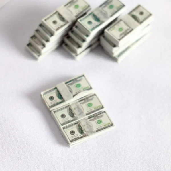 150 magiska rekvisita falska dollarvaluta leksakssedlar miniatyrer miniatyrer sedlar> Tillbehör