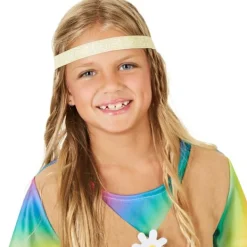 tectake 900202 Maskeraddräkt Hippie Blomsterbarn 128 (7-8y)><noscript><img width=