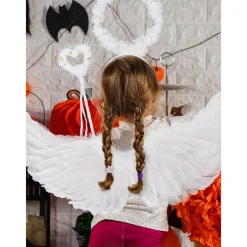 LAIQIANKUI 100% New-angel Wings, Light Up Angel Wings och Halo med LED-ljus 65*35cm><noscript><img width=