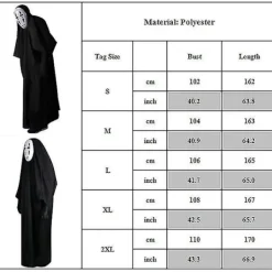 2023 No Face Kaonashi Costume, Spirited Away Cosplay Outfit For Mens, Japanese Anime Role Play Fancy Dress Up For Halloween Party -a XL> Dräkter