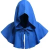100% Ny, Medeltida Kolthatt Halloween Cosplay Huva Unisex Medeltida Kolt Hattvit(blå)> Dräkter