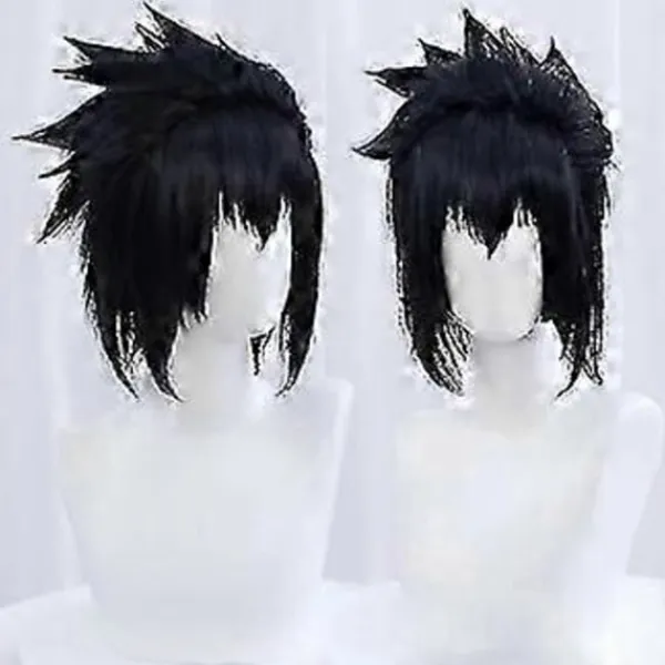 LEIGELE 2025 Ny Sasuke Uchiha Cosplay Peruk Män Kort Svart Cosplay Anime Cosplay Peruk Värmebeständig Syntetisk (LGL)> Peruker