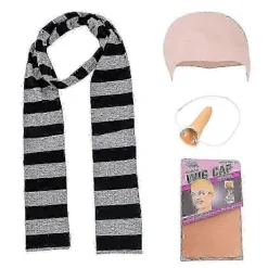 FMYSJ 2025 Nya 4 st Gru Cos Kit Låtsasnäsa Flintskallig Hätta Halloween Kostymtillbehör för Despicable (FMY)> Tillbehör