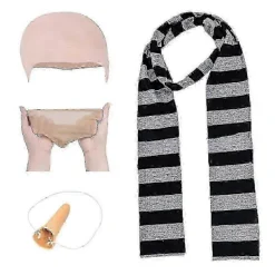 2025 Nya 4 st Gru Cos-set Falsk näsa Skallig mössa Halloween-kostymtillbehör för Despicable><noscript><img width=