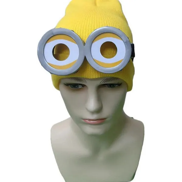 2025 Nya Dam Herr Halloween Söta Mini-ons Kostymer Mini-ons Tillbehör Inkluderar Glasögon Gul Mössa Stickade Mössor Svarta Handskar Mini Gul Mansdräkt | Fyndiq> Tillbehör