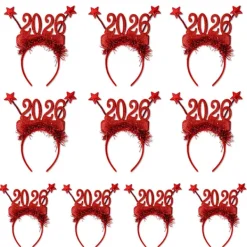 unbranded 2026 Nyår Hårband Foto Rekvisita Roliga Hårdiadem Kronor för Nyårsfest> Huvudbonader
