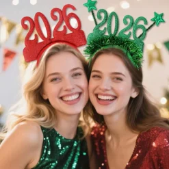 unbranded 2026 Nyår Hårband Foto Rekvisita Roliga Hårdiadem Kronor för Nyårsfest><noscript><img width=