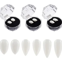 3 par 3 olika storlekar falska tänder vampyrtänder cosplay tänder vampyrtänder cosplay falska tänder> Tillbehör