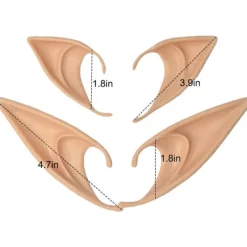 unbranded 2 par alvöron medellång och lång stil för festvampyrmaskerad Anime Dress Up kostym> Tillbehör