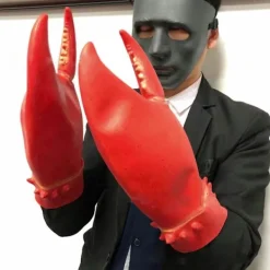 1 par Crab Hummer Claws Handskar Parodi Kräft Tång Vantar Cosplay Rolig Fest Latex Låtsas Spela Spel Nyhet Leksak> Tillbehör