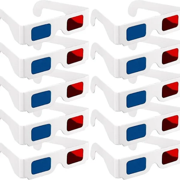 10 par 3d kartongglasögon Universal Anaglyph 3d glasögon> Tillbehör