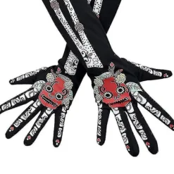 1 Par Dekorativa Halloween-Handskar Simuleringsliknande Skallehuvud-Handskar Halloween-Festshandskar Klädaccessoar><noscript><img width=