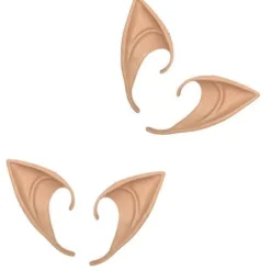 2 par älvöron cosplay mjuka spetsiga goblinöron, latex älvöron pixieöron fé spetsiga alv utklädnad kostym tillbehör [HK]> Tillbehör