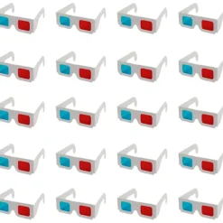 20 par röda och blå pappers 3D-glasögon för filmdekoration> Tillbehör