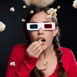 20 par röda och blå pappers 3D-glasögon för filmdekoration><noscript><img width=