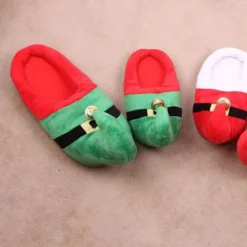 1 Par Santa Claus Tofflor Jultofflor Elfdräkt Tillbehör><noscript><img width=