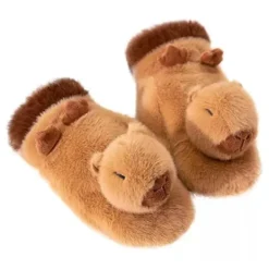 1 Par Söta Varma Kort Capybara Plyschhandskar> Tillbehör