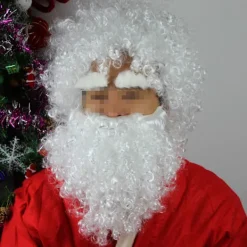 5 par vita ögonbryn Jultomten Ögonbryn Realistiskt ansiktshår Jultomtedräkt-FF-><noscript><img width=