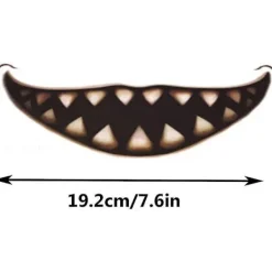 12 Pcs Halloween Graphic Tattoo Sticker Cosplay Joker Mouth Sticker> Smink
