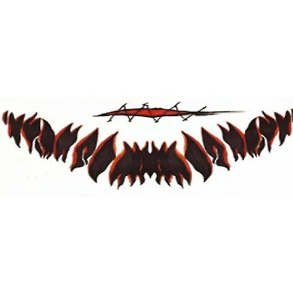 12 Pcs Halloween Graphic Tattoo Sticker Cosplay Joker Mouth Sticker> Smink