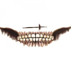 12 Pcs Halloween Graphic Tattoo Sticker Cosplay Joker Mouth Sticker><noscript><img width=
