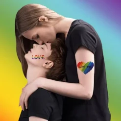 20 Pride Day-tatueringsdekaler för samma kön, LGBT-dekaler för ansiktet> Smink